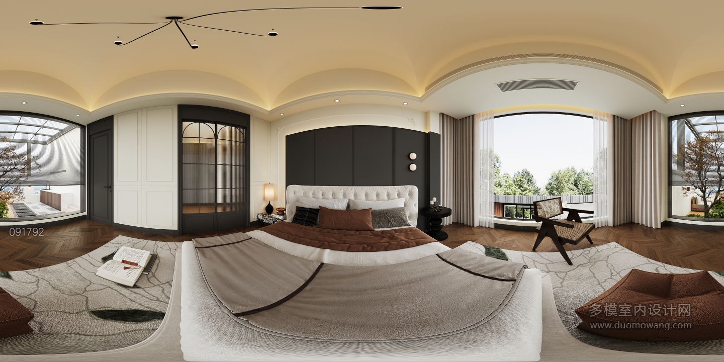 现代三楼主卧全景