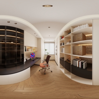 现代简约-二楼书房