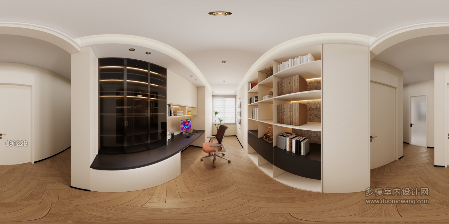 现代简约-二楼书房