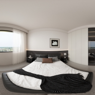现代黑白灰-卧室