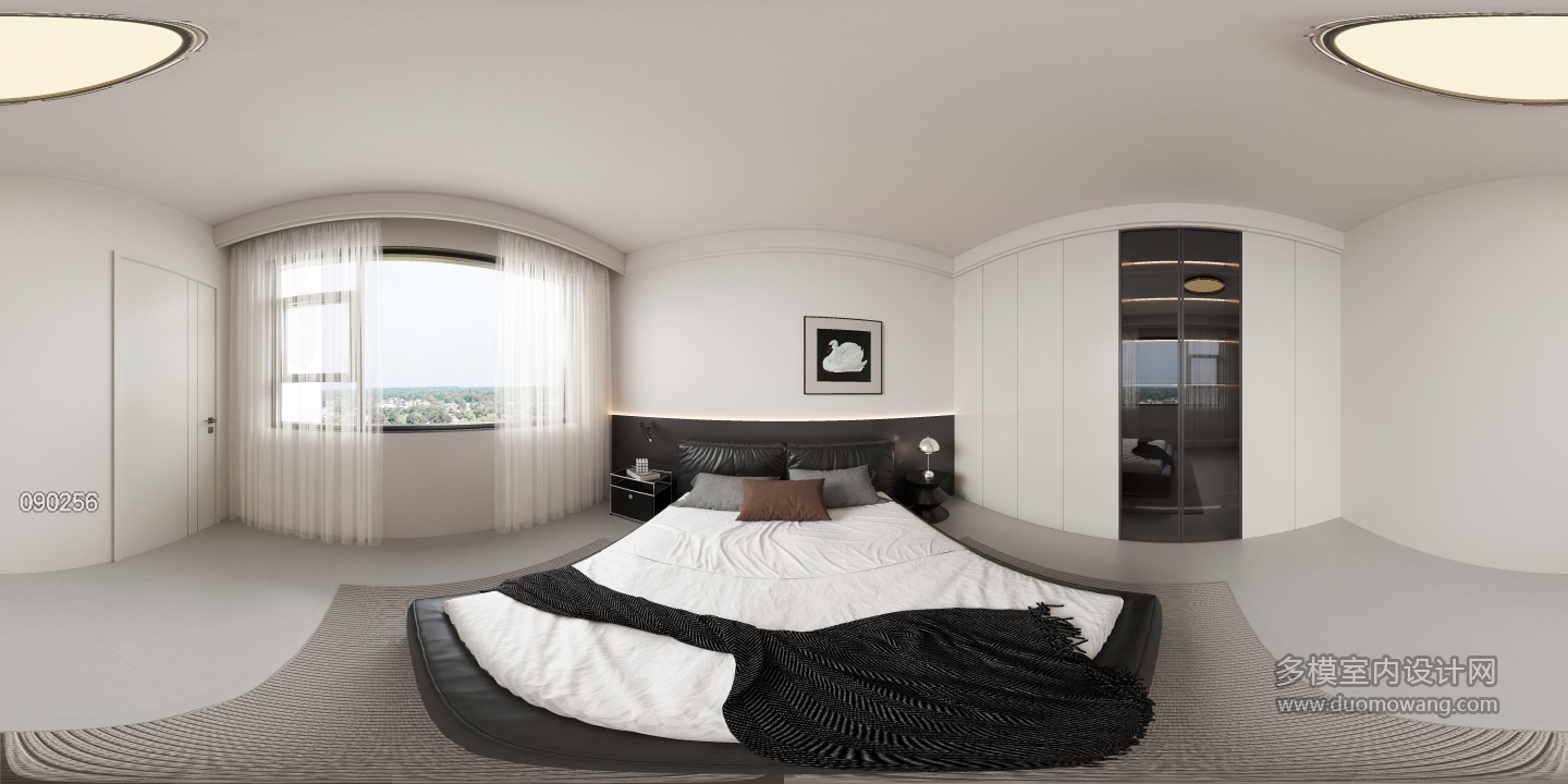 现代黑白灰-卧室