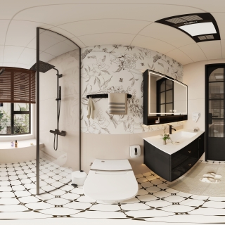 14法式中古风主卫全景