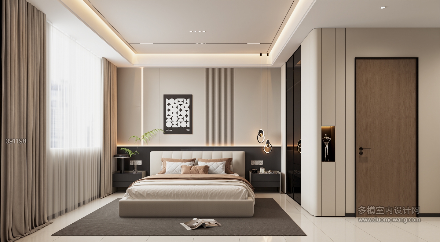 现代办公室卧室