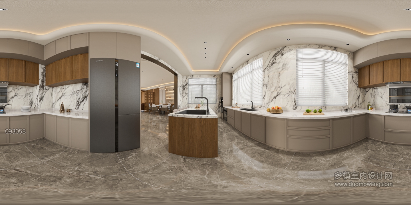 现代一楼厨房 360