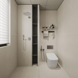 现代中古二层卫生间