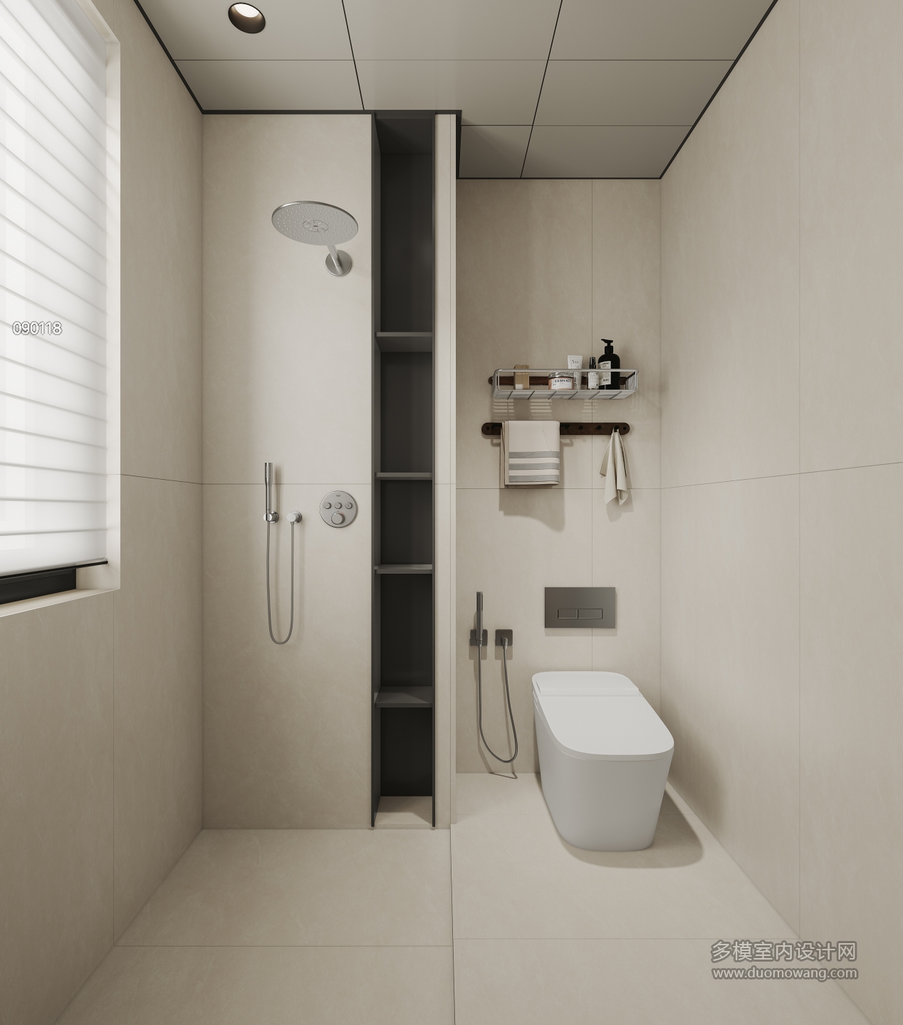 现代中古二层卫生间