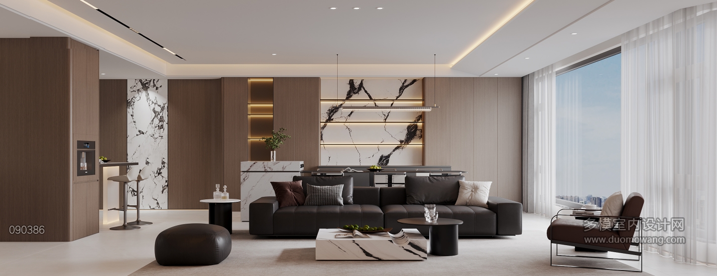 现代客厅沙发背景墙