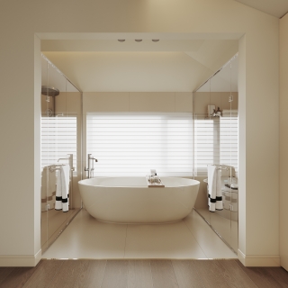 现代轻法三层卫生间