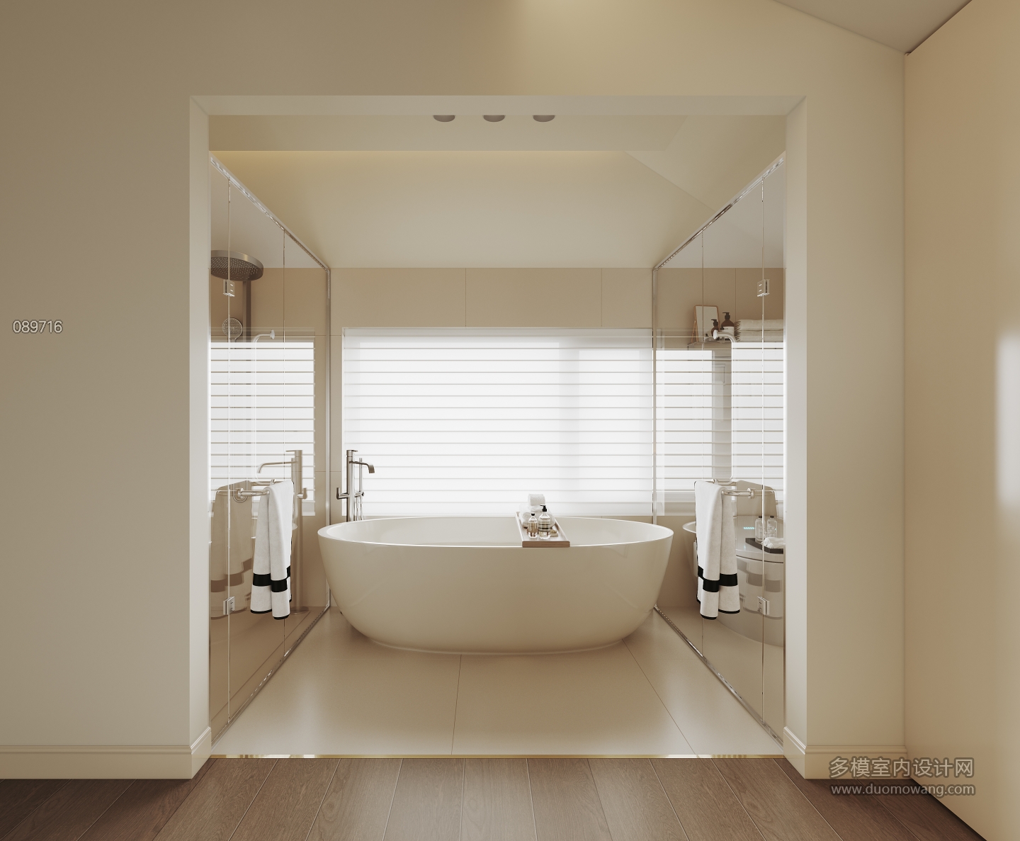 现代轻法三层卫生间