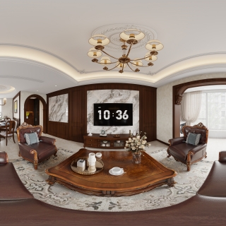 美式客厅全景