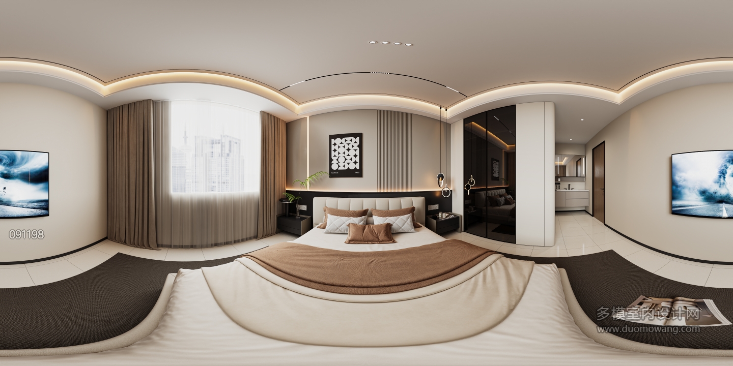 现代办公室卧室