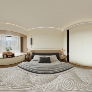 现代 主卧 全景