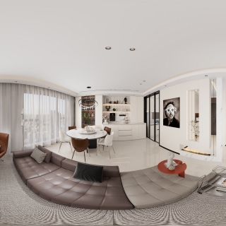 现代简约-一楼客餐厅