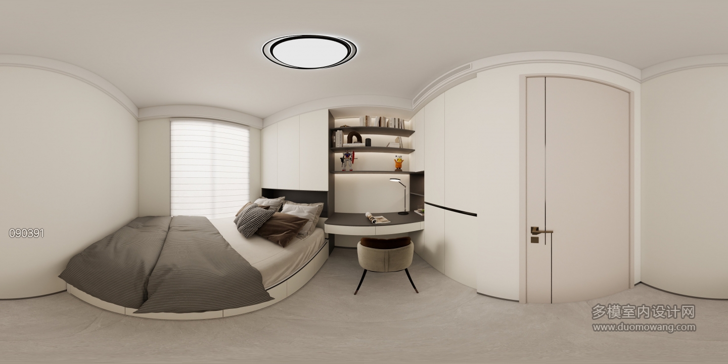 现代简约次卧1