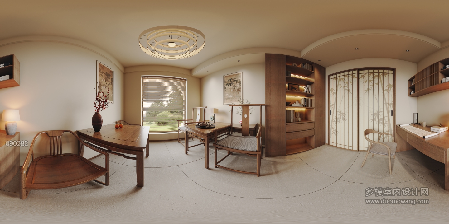 04-平面施工图-滨湖一号_recover_全景书房