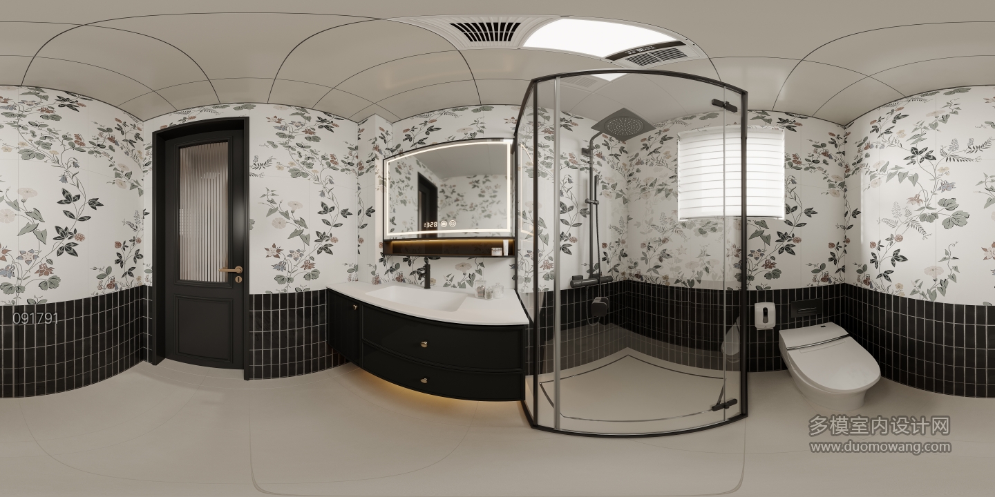 法式中古卫生间全景