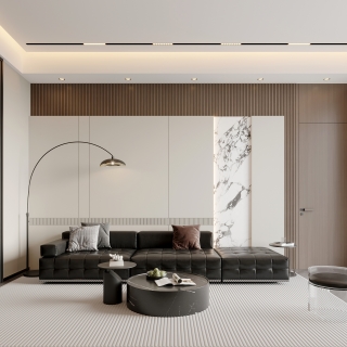 现代一层沙发墙