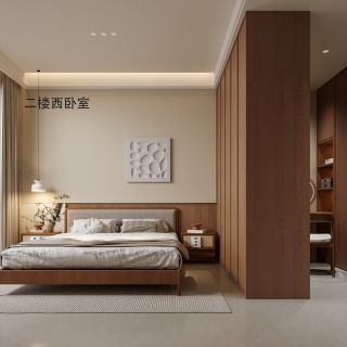 新中式二楼西卧室
