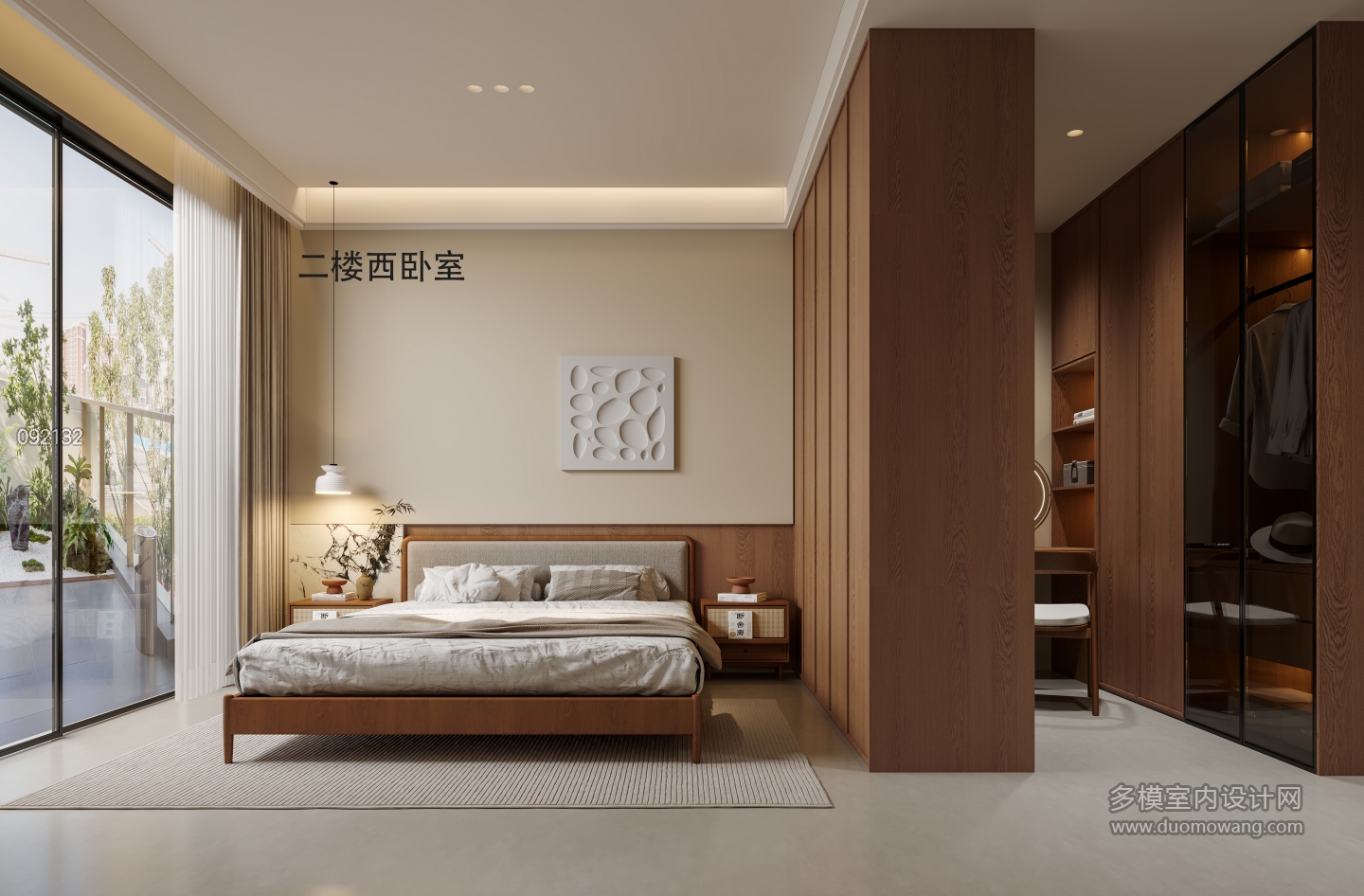新中式二楼西卧室