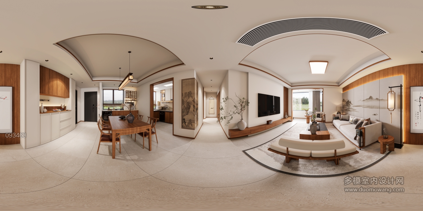 新中式客餐厅全景