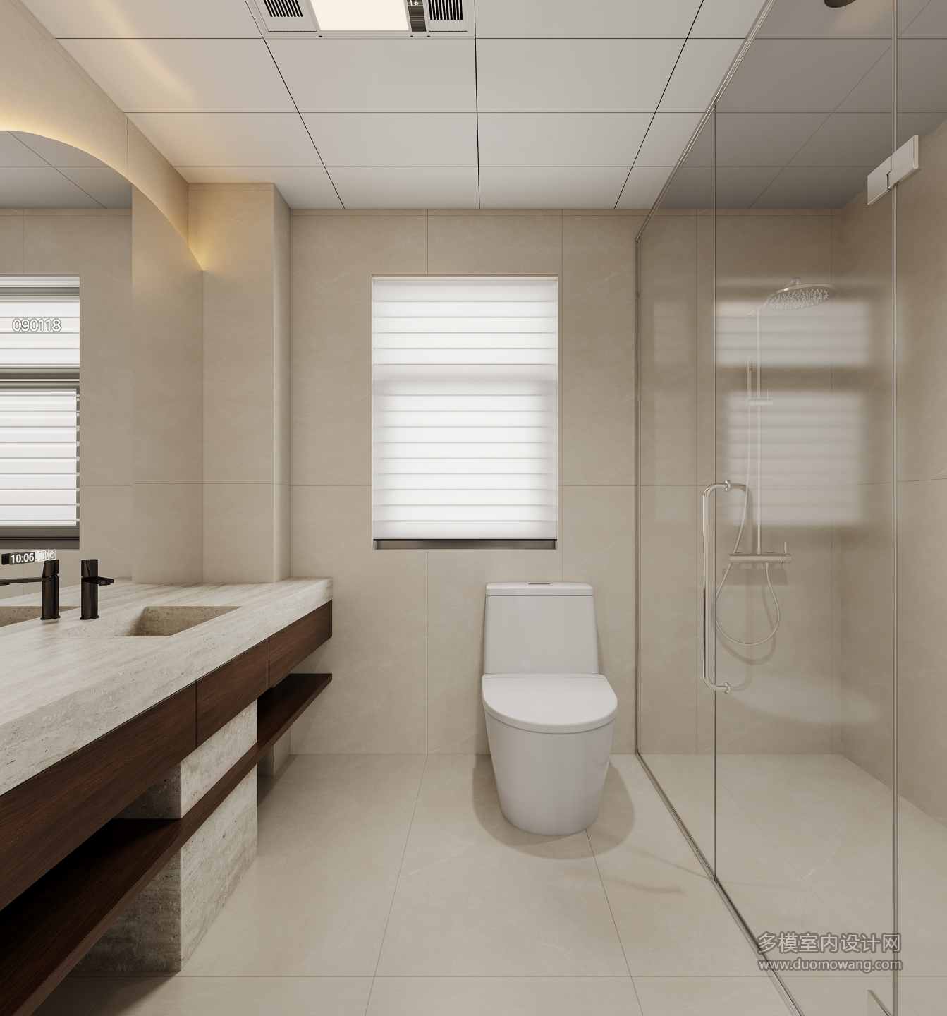 现代中古一层主卧卫生间