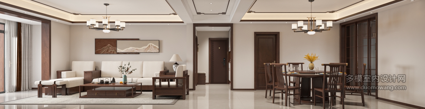 新中式沙发背景