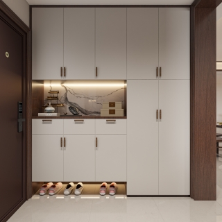 新中式入户鞋柜