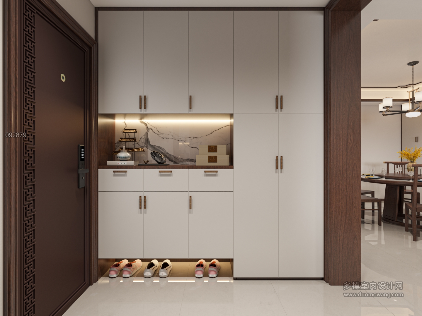 新中式入户鞋柜