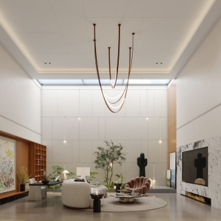 现代_负二层客厅