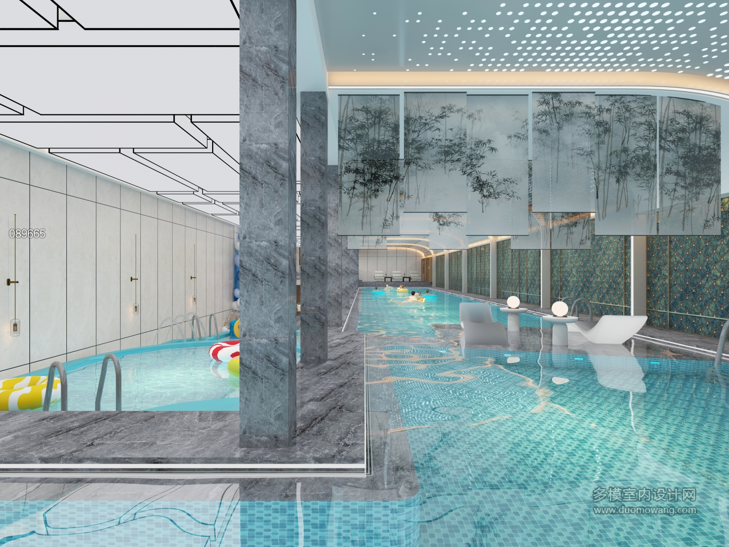 现代游泳馆大厅 (3)