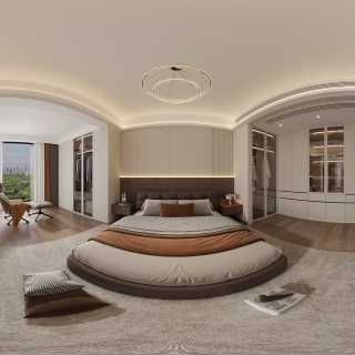 现代主卧全景