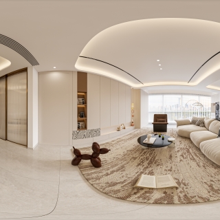 奶油风客餐厅全景