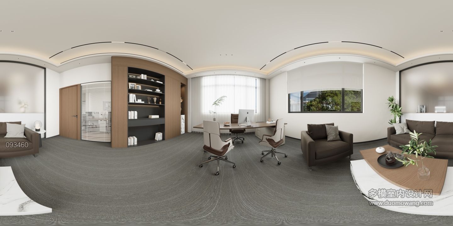 现代总经理办公室全景