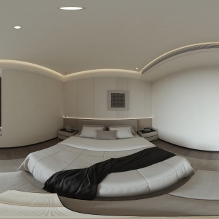 现代 主卧 全景 新