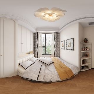 16法式中古风次卧全景