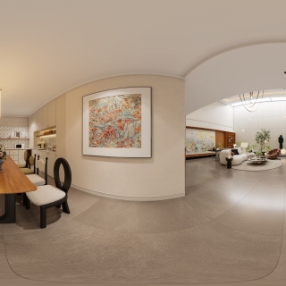 现代_负二层餐厅全景