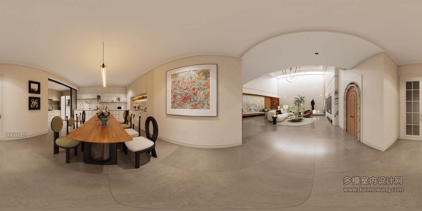 现代_负二层餐厅全景