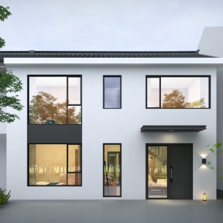 现代自建房透视