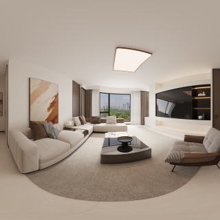 现代客餐厅全景