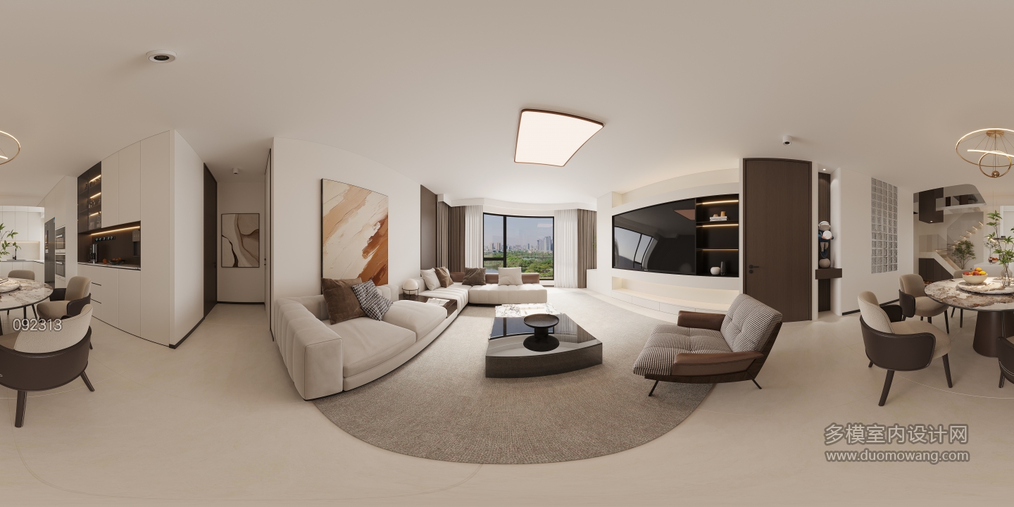 现代客餐厅全景