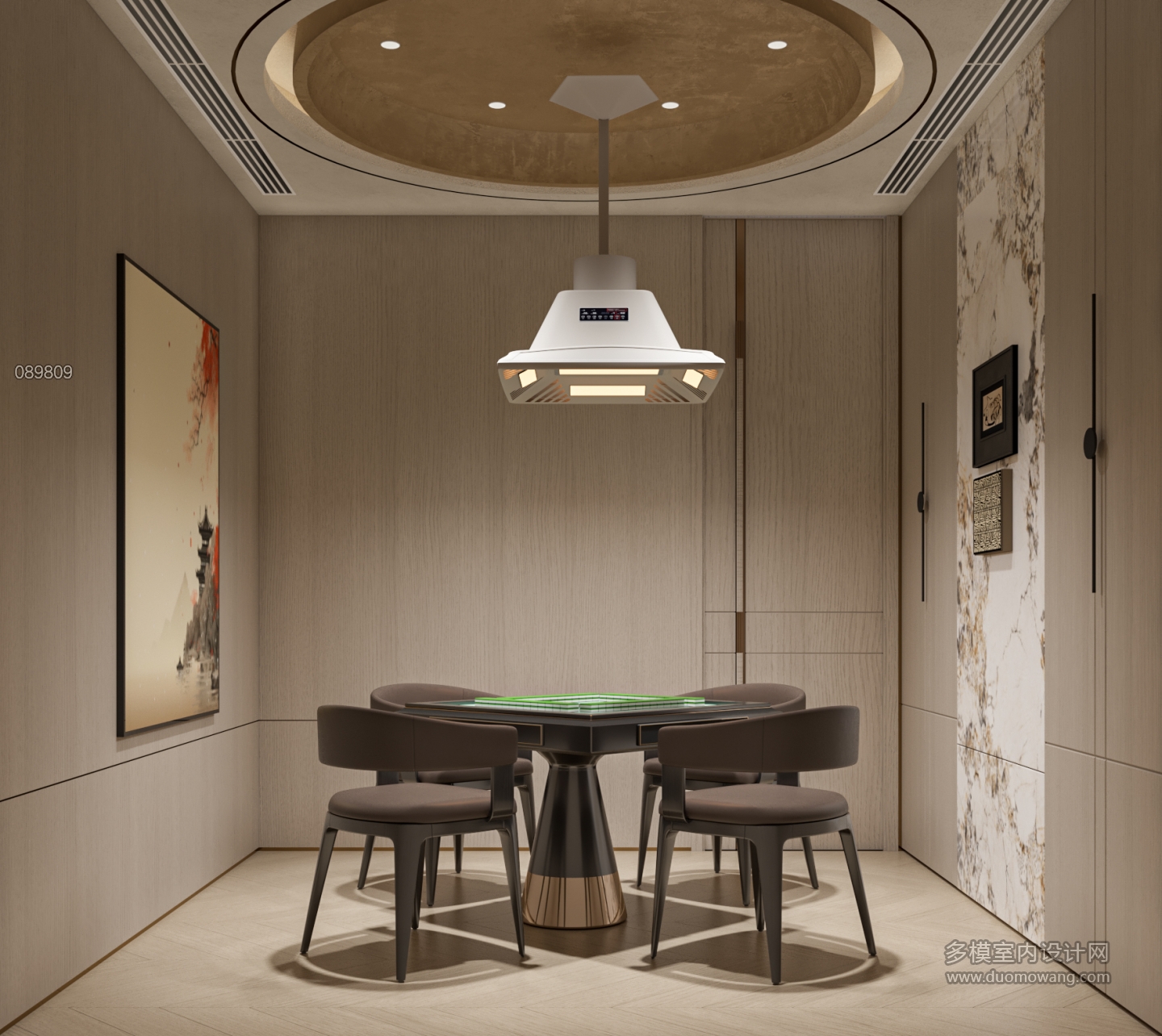 新中式棋牌室单张1