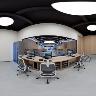 现代工业风演播室控制室