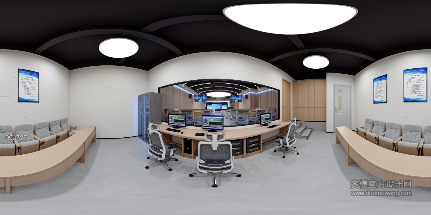 现代工业风演播室控制室
