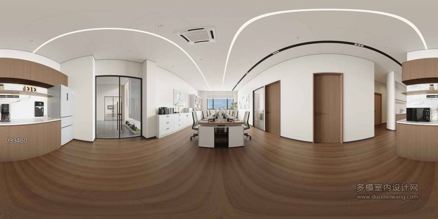 现代办公区全景