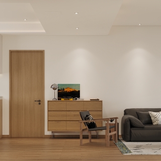 现代中古三楼沙发背景