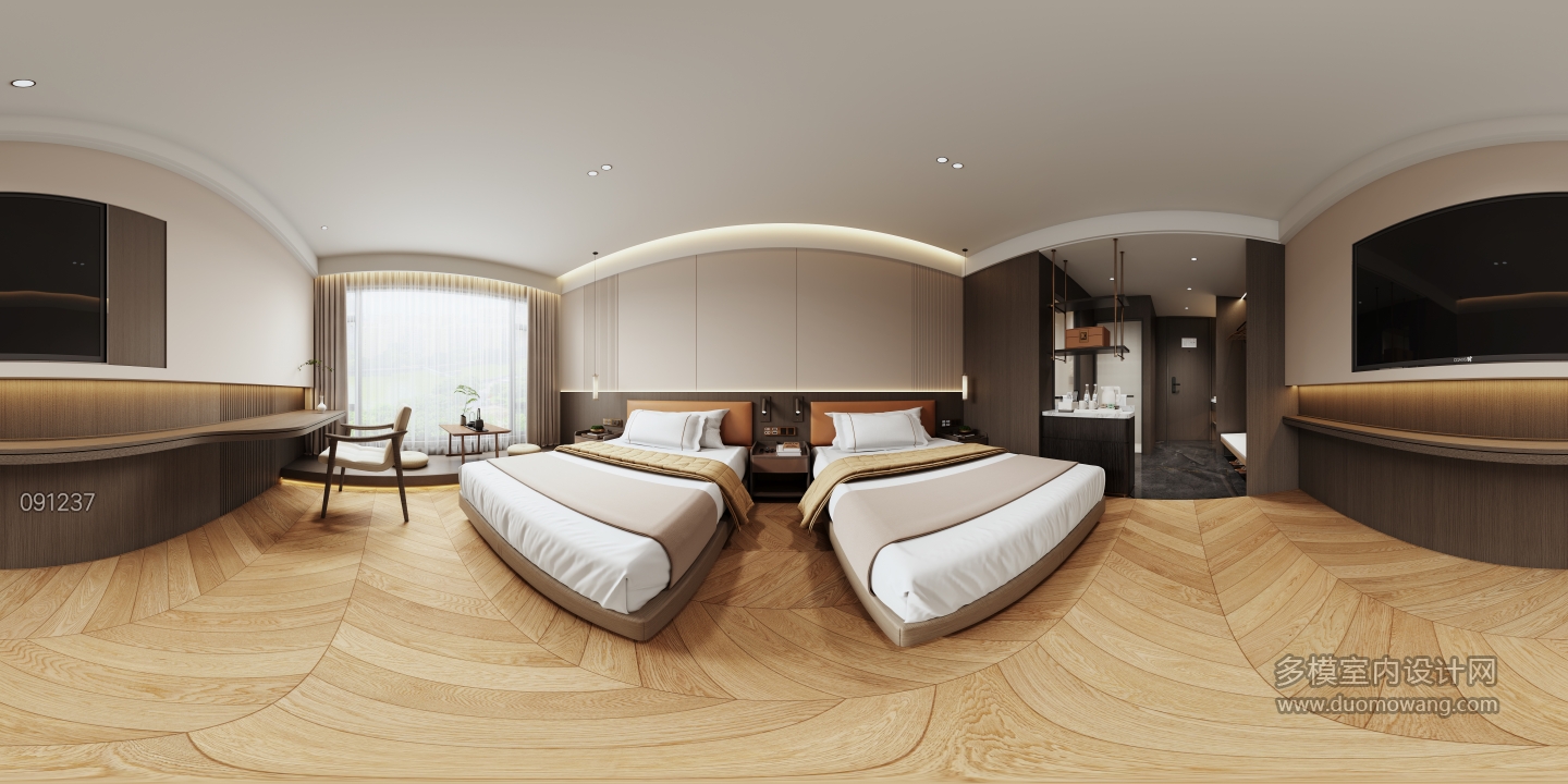 新中式酒店新增客房全景