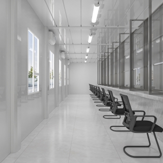 现代监狱探视间单张1