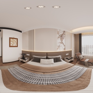现代主卧全景