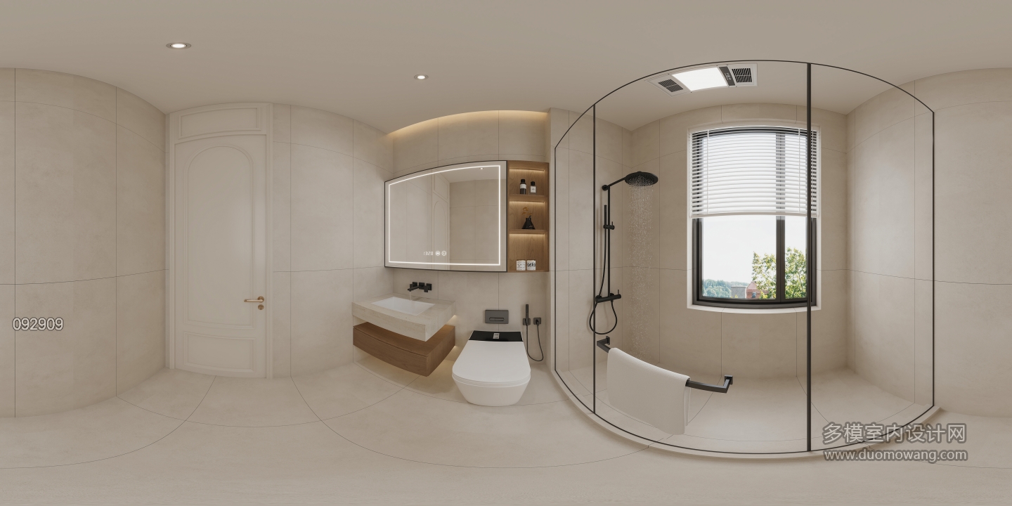 三楼卧室2卫生间全景