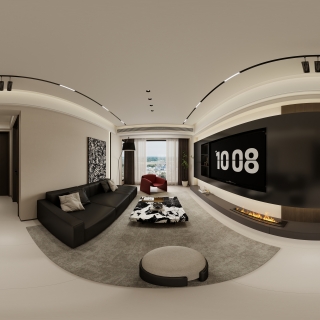 现代简约客餐厅全景